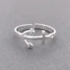 Cluster anneaux mode Minimaliste de bateau Anchor Logo Single Finger Ring Joint Tail Classic Women's Holiday Party Accessory Gift