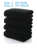 Handtücher Premium schwarze Handtücher100%Baumwolle, ultra weich und hochsaug, 600 GSM Handtücher, Hotel -Spa -Qualität Handtücher