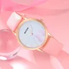 Montre-bracelettes Femmes Simple Fashion Watch en cuir Quartz Lunettes de soleil Set Lunes Female Robe Clock Montre Femme