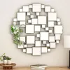 Prachtige 35x24 zilveren decoratieve spiegel voor muur, slaapkamer, badkamer, woonkamer en eetkamer - Elegant Home Decor Accent Piece