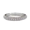 Eternity Micro Pave Moissanite Diamond Ring 100% Оригинальные 925 стерлинговых серебряных колец для женщин для женщин Обещают ювелирные изделия 321t