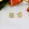Cheap price and highquality jewelry earrings vanly clover versatile highend fashion minimalist with common cleefly