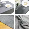 Poussions de table de table en gris massif moderne en lin en coton