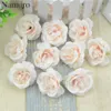 10pcslot mini künstliche Blumen Seidenrosen Köpfe für Hochzeit Dekoration Party gefälschte Scrapbooking Blumenkranzzubehör C9203868