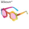 Lunettes de soleil Childrens Fleur Lunettes de soleil arc-en-ciel coloré mignons rond Lunettes pour enfants garçons et filles Activités de plein air wx