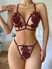 Bras stelt dames bikini set dames sexy lingerie slaapkleding transparante g-strings gietels ondergoed bh slipje