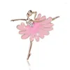 Бруши изысканная эмалевая танцующая балетная балетная девочка для женщин для женщин свадебная вечеринка Двоя танцор Акцены
