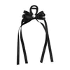 Autre femme Tempérament Tempérament Black Bowknot Ribbon Clip Clip pour filles Popular Ponytail Hair Cl Pearls Hairpin Hair Accessoires