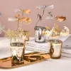 Candele rotanti portabandine a candela candelabella oro decorazione per casa decorazione romantica di San Valentino per la festa decorazione della stanza di candela carosello