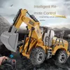 RC Children Toys for Boys Remote Control Car Kids Toy Excavator Bulldozer Roller Radio Engineering Vehicle cadeau 240428