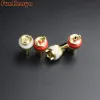 Versterker 4 van de koper Koperen kern Hoogwaardige zandgouden vergulde RCA Socket Montagegat Diameter 11,5 mm DIY -versterkerplug