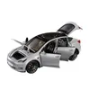 Diecast Model Cars 1 24 Tesla Model Y Model 3 с зарядной станцией сплав Car Die Cast Metal Toy Model Sound and Lighting Childrens Series Gist2405