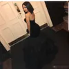 Organza Veet 2019 Skirt Prom Tiered Black Dresses Mermaid Sweetheart Neckline Long Custom Made Formal Ocn Wear Evening Party Gown