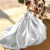Księżniczka sukienka Letnia koronkowa druhna impreza Kostium kwiatowy sukienki dla dzieci na ślub 240428