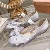 Canalise chaussures ballet plates luxury design femmes moine sangle nœud de soie orteil rond