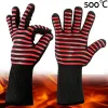 Rękawiczki NMSAFETY Rękawiczki ogniowe Rękawiczki w wysokiej temperaturze Mikrofalowe piekarnik Outdoor Grilla 932F BBQ Hot Flame Dowód roboczy Rękawiczki