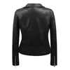 Women's Jackets Womens Leather Motorcycle Jacket Solid Color Short Suit Pockets Full Zip Up Outwear With