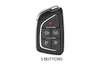 Zinc Alloy Car Remote Key Case Keyless Fob Cover Holder Bag Chain For Cadillac CT5 5 Buttons Smart Styling 240425