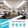 Antlux 8ft LED Shop Light - 110W 6 Lâmpada T8 Fluorescent equivalente compacto de 8 pés Luzes de tira 12500lm 5000k Grade comercial Montagem Ultra Slim LED WAPEROND