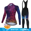 Jersey Cycling Road Bike Uniform Kleidung Winter Thermal Fleece Sportset Frauen Shorts Fahrradkleidung MTB Pro Team Bib Shorts 240506