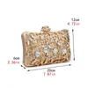 Arrivo Women Day Clutch Crow Out Style Diamonds Baglie da sera Posa Mestello Mestello MADURE BASSE MAGLIE con catena 240506