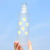 Wasserflaschen Geschenkbecher mit Zeitskala Plastik für Sportreisen 500 ml Kinderschule Fitnessstudio Transparent Milchsaft Einfaches Mädchen