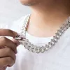 Kibo Hip Hop Schmuck 18mm 925 Silber VVS Baguette Moissanite Diamond Cuban Link Kette