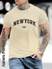 R Mens Pamuk T-Shirt Amerikan Bayrağı Baskılı Üst T-Shirt Erkek Moda New York Camiseta Kısa Kollu Clothharajuku Sokak Giyim J240506