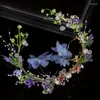 Clip per capelli Crystal Pearl Headband a banda per capelli Tiara farfalla fiore fiore di nozze nuziali accessori gioielli