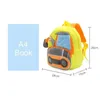 Cute Baby Toy Backpack Kids Cartoon Plush Engineering Excavator School Bags Kindergarten Primary School Bookbag Student Backpack 240424