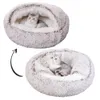 Lits de chats meubles d'hiver lits de chien semi-fermé lit en peluche lit chaud lit de chat épaissis de chiot épaissis