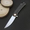 Tunafire Black/Green/Army Green/Folding Knife Высококачественное льняное волокно с шариком D2 Steel Blade Camping Outdoor Tool