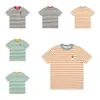 Loeweve T Shirt Designer Tee Luxury Fashion Mens T-Shirts High Summer New Striped Embroidery Mens And Womens Knitted Short Sleeved