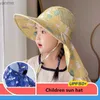 Caps Hats Childrens Sun Hat Summer Childrens Outdoor Collar Earmuffs UV Protection Beach Hat Childrens WX263