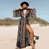 Beach Summer Maxi Robes tenues pour les femmes Couvre de maillot de bain Boho Vêtements bohèques Vestidos de Verano Mujer 2024