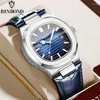 Montre-bracelets Binbond Authentic Youth Men's Quartz Watchwith Fashion Le cuir étanche Imperpose le calendrier lumineux Business Men Watch