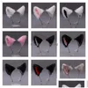 Banda de cabello Lindo gato Fox falso FURA Pugar Hoops Ears Ears Headband Halloween Navidad vestido de cosplay clip lolita niñas decoratio dhpt0