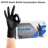 Handschoenen 100% nitrilhandschoenen zwart 100 pcs guantes de nitrilo tandheelkundige lab gereedschappen s/m/l latex gratis waterdichte wegwerp nitrilexamenhandschoenen