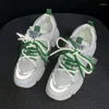 Chaussures de fitness Coolcept Femmes Sneakers Round Toe Bottom Platform à lacet Up Footwear Casual Footwear Vulcanie Taille 35-40