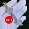 Jóias de grife de jóias jóias de bosques finos do Hip Hop 925 VVs de prata Moissanite Diamond Iced fora de quatro folhas de tênis de folhas Calha