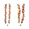 Decorative Flowers 2 Pieces Artificial Leaf Garland Courtyard Fake Vine Wedding Decor