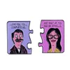 Bob Belcher And Linda Love Poems You Complete Me Enamel Pin Say The Words Of Your Heart To Your Sweetheart Through This Brooch