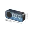 Mesa de mesa relógios novos sem fio Bluetooth Relógio Dual Alarm Support TF Card FM Radio SoundBar Desktop Mirror Clock Table Alarm Almear alto -falante