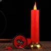 Innehavare Red Simulated Candle Holder, Hushållens buddhisthall, erbjuder Buddha -böner och imiterar ljusdekorationer