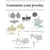 Master Rocks Jewelry Sterling Sier Lettera personalizzata 3D Iced out VVS MOISSanite Pendant