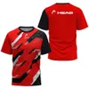 RTS MENS Sports T-shirt sommar Ny kortärmad sportskjorta huvud badminton t-shirt bord tennis träning kostym snabb torkande ljus j240506