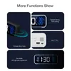 Desk Table Clocks USB Powered Music Digital Alarm Clock Temperature Humidity DST Touch Snooze Table Clock 2 Alarms 12/24H Night Mode LED Clock