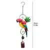 Dekorativa figurer gård hänge vindklocka hängande ornament hem dekor järn handgjorda papegoja trädgårdsdekoration