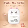 Mini impresora Bluetooth Wireless Pocket Tinkless Termal Printer Etiqueta/etiqueta/PO/Ticket/Printer Adecuado para iOS o Android 240430