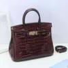 Ladies Bag Bags Classic Capacidade Mulheres simples Couro vendendo Melhor bolsa Berkkins ombro Bolsas de crocodilo grande 4urs 4urs